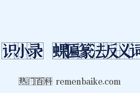 识小录·蜾匾篆法反义词是什么意思的图片